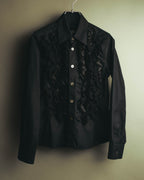 “tricot COMME des GARÇONS” 05AW Layered lace ruffle cotton blouse