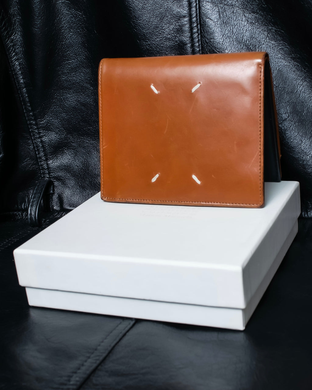 "Maison Margiela" Brown Leather Compact Wallet