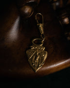 “GUCCI” 70’s-80’s Crest shield charm with spring clasp