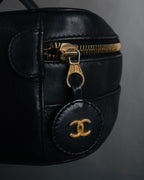 "CHANEL" 90’s Picot stitching lambskin vanity bag