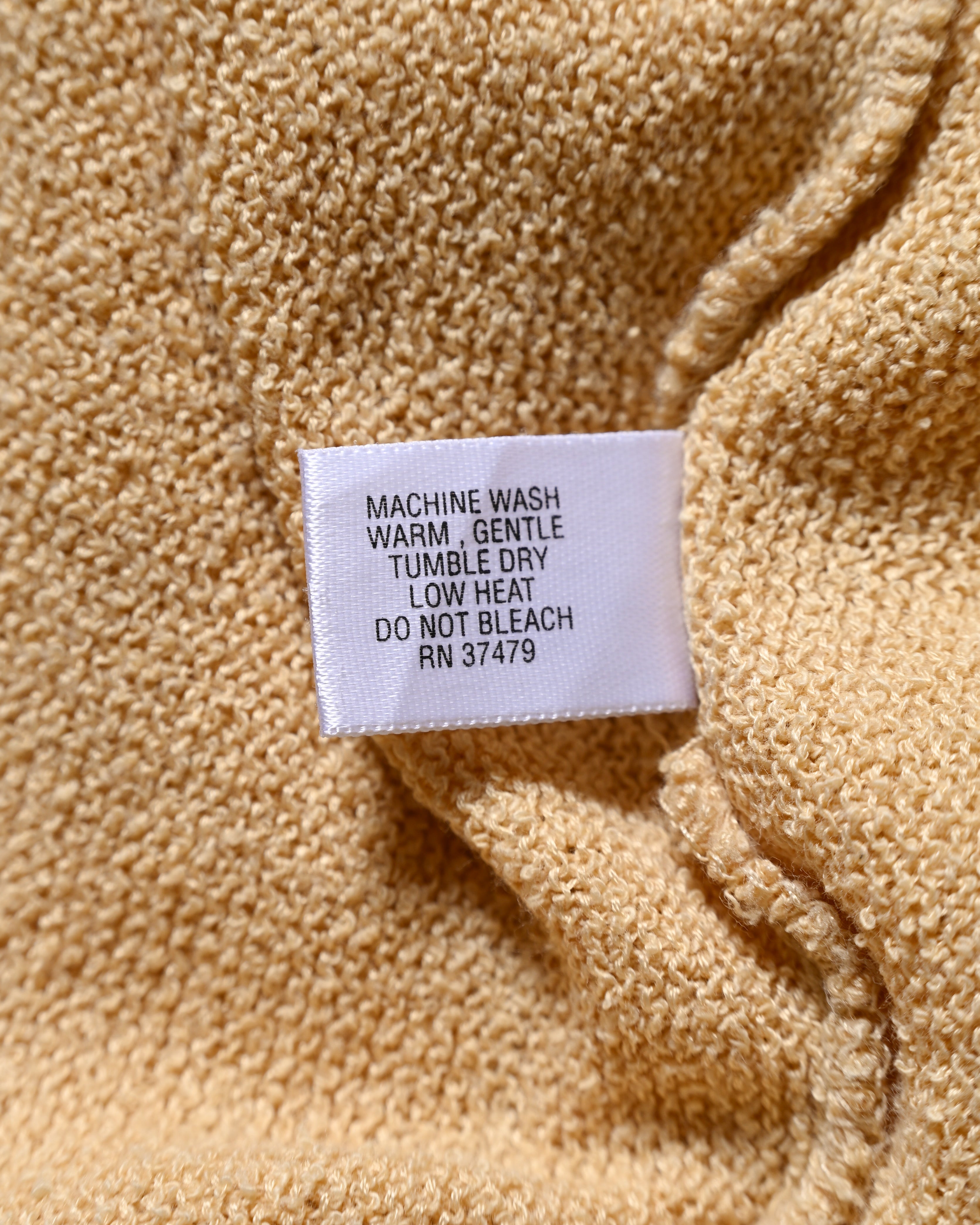 VINTAGE/ Relax Sized Summer Knit Polo Shirt Yellow