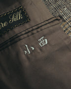 "Ermenegildo Zegna" 80's-90's Textured silk single-breasted blazer