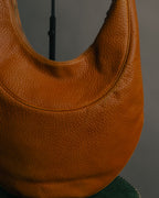 “BVLGARI” 90’s-00’s crescent leather hobo bag