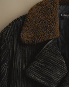 "Christian Dior" 80's-90's Classically tailored belted double-breasted coat