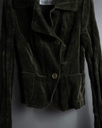 “Max Mara” 90’s-00’s metallic velour jacket