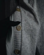 "Maison Margiela" 17AW belted gown knit coat