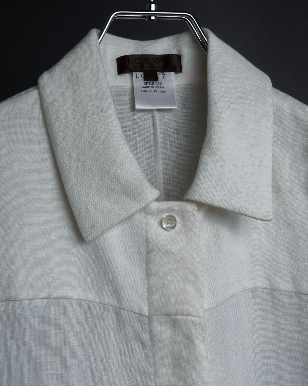 "LOEWE" 00's Fly front linen shirt