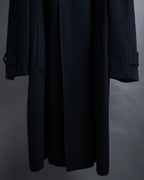 "BURBERRYS" High density wool stand collar coat