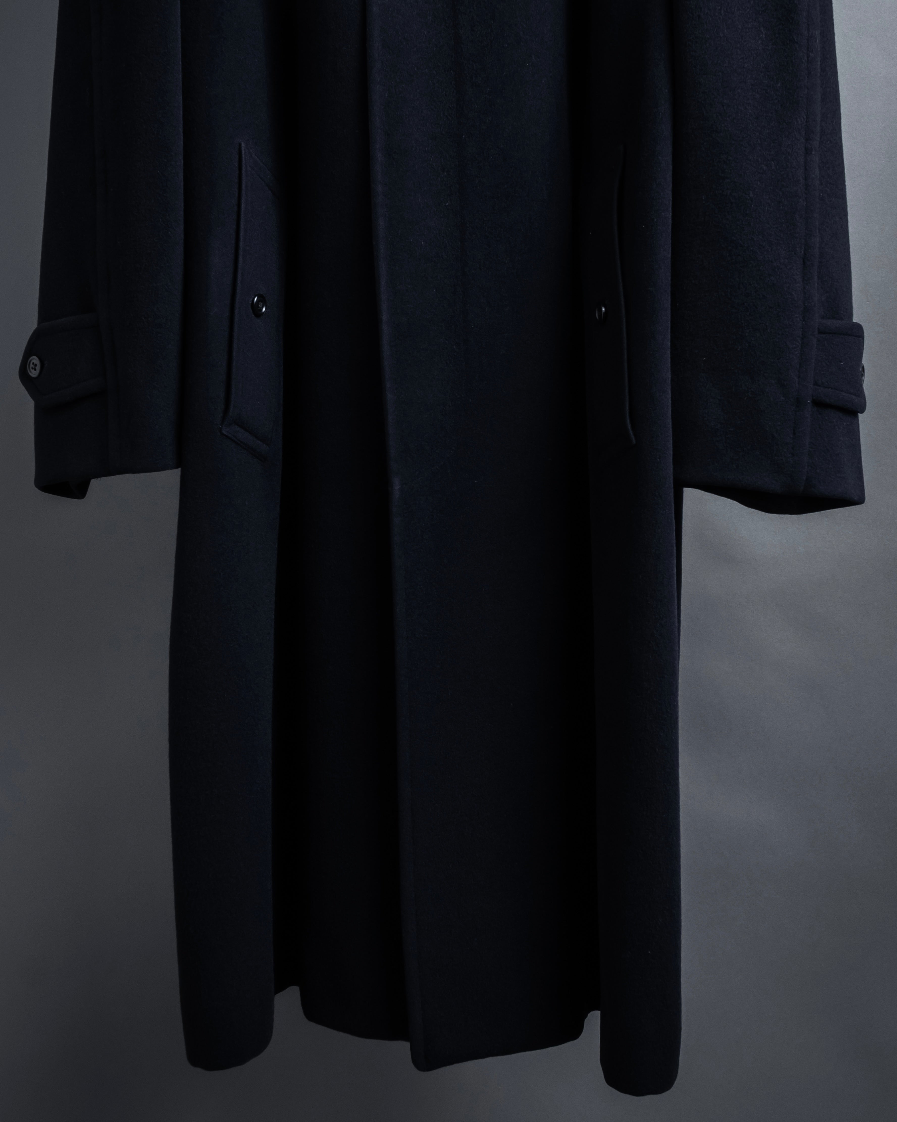 "BURBERRYS" High density wool stand collar coat