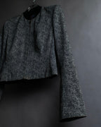 "John Galliano" Herringbone weave short length zip blouson