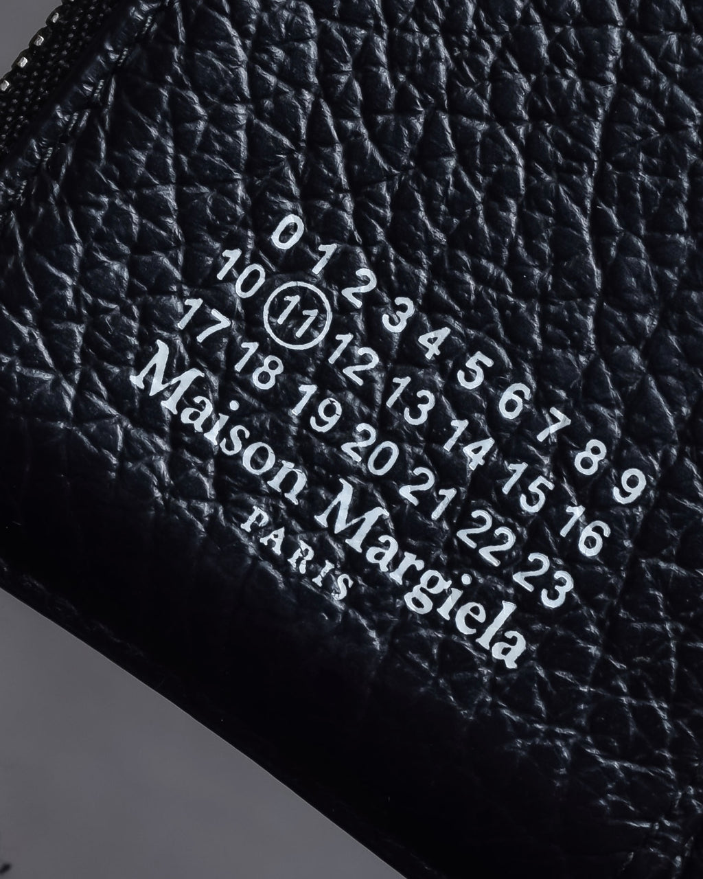 "MAISON MARGIELA" Grained leather envelope compact wallet