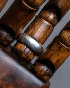 "JEAN PAUL GAULTIER" Logo engraved twisted design silver ring