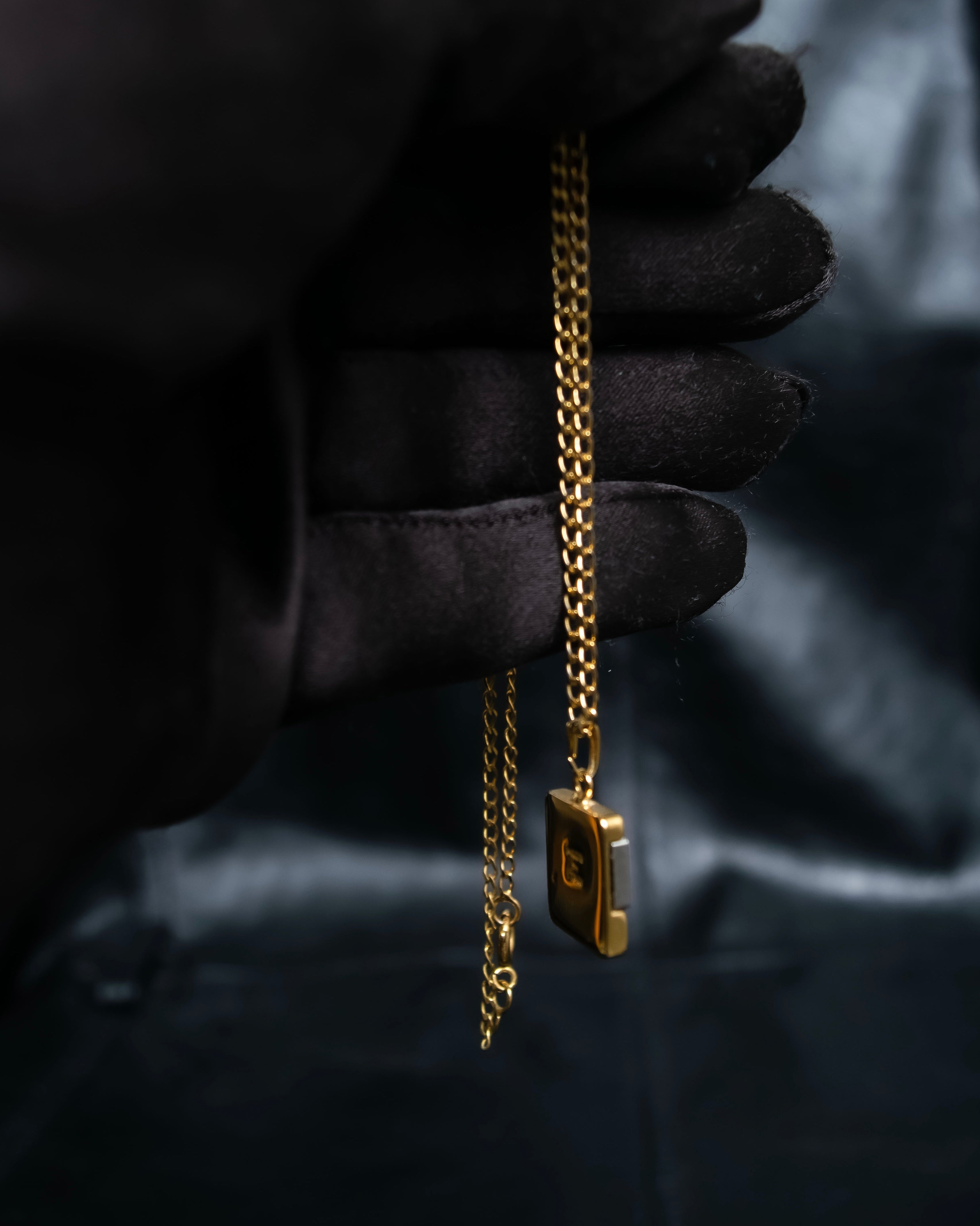 "CELINE" Logo pendant necklace