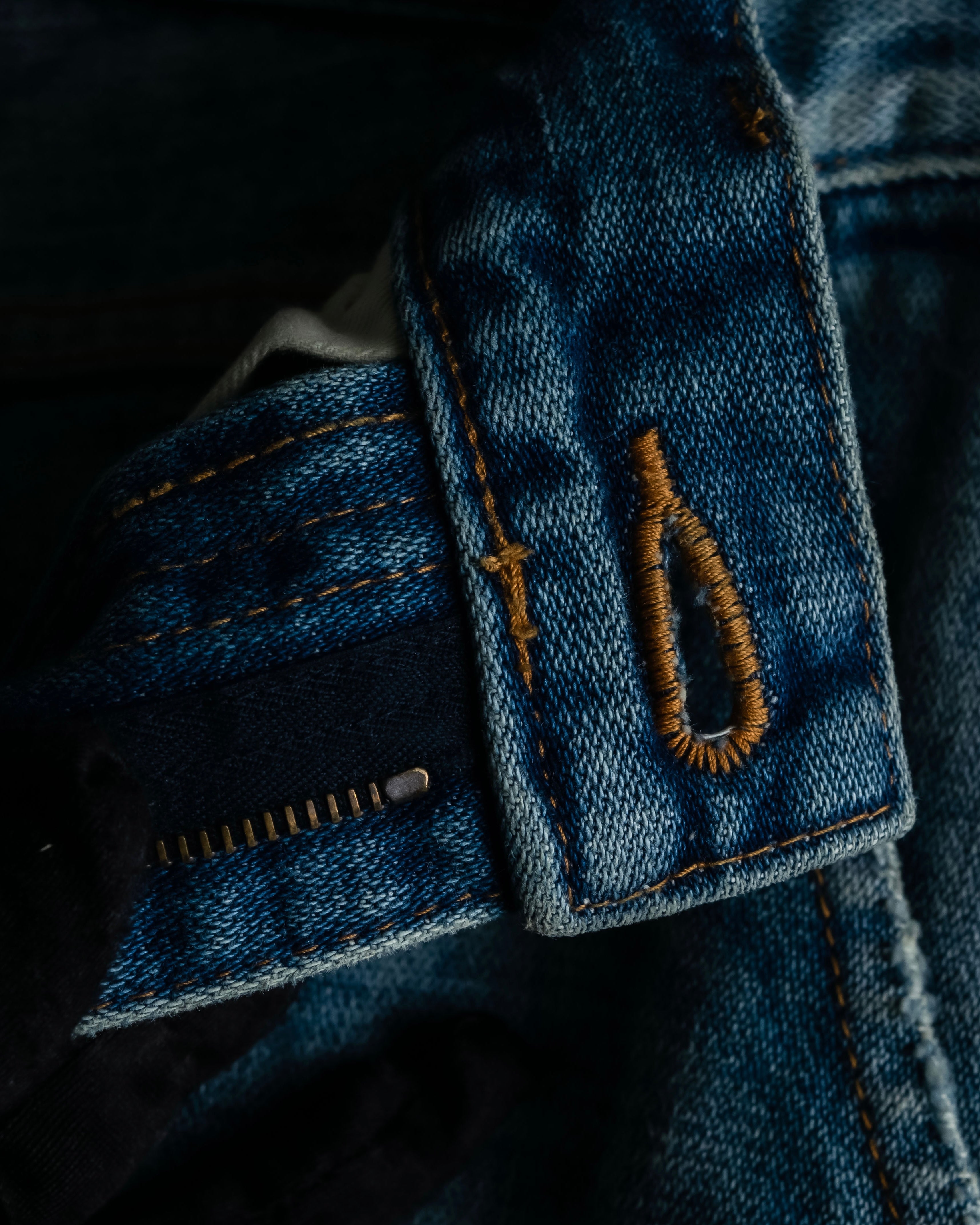 "Saint Laurent" Faded straight line denim pants