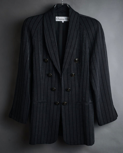 -SPECIAL- “Christian Dior” 90’s Naval motif double breasted jacket