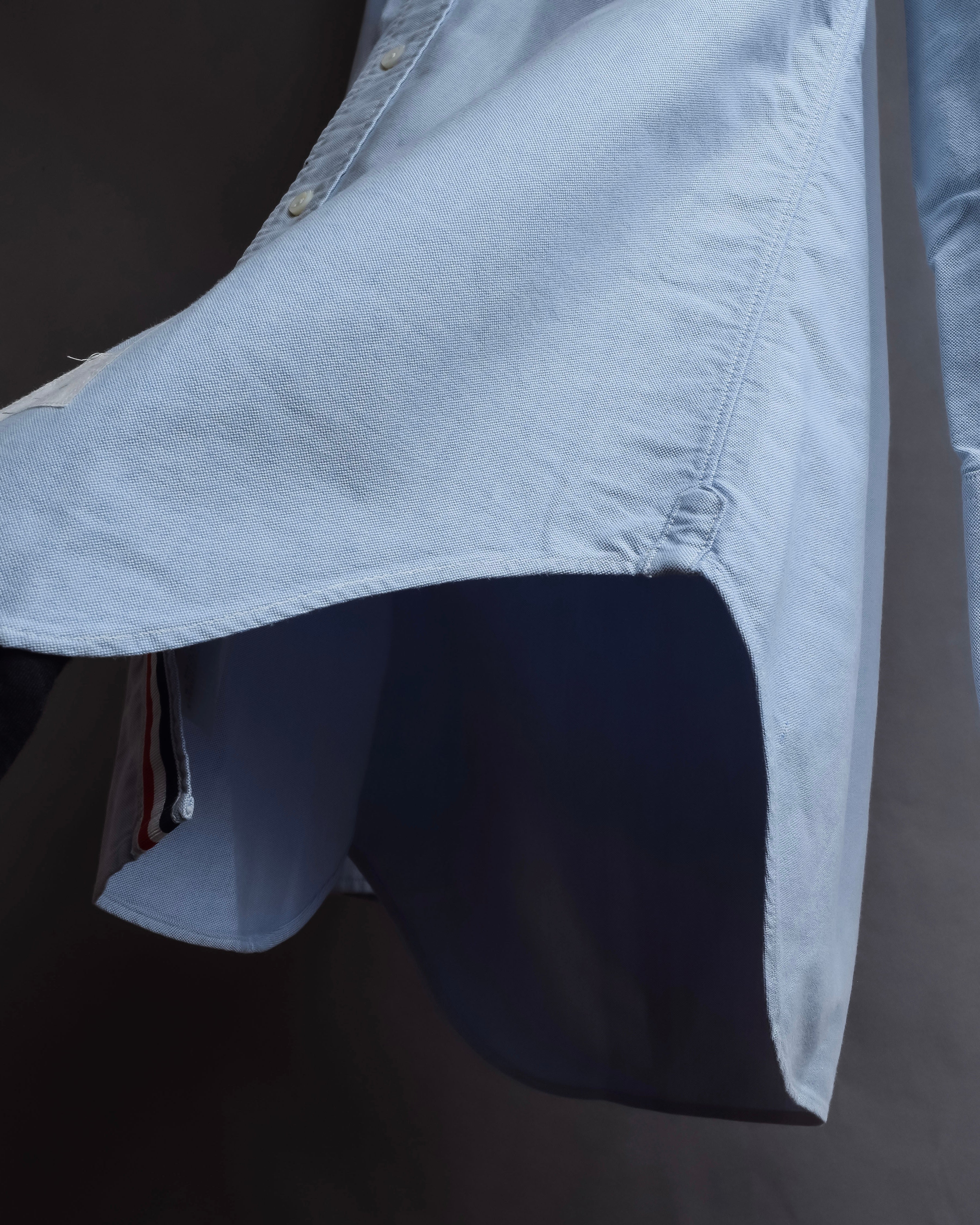 "THOM BROWNE" Hidden tricolor design cotton shirt