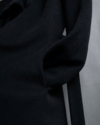 "BURBERRY" Belted design stand collar cashmere mix long coat