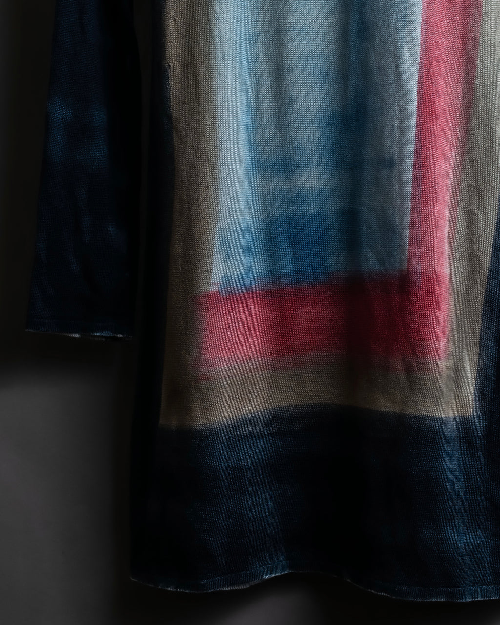 "Loro Piana" Hand-painted gradient knit tunic