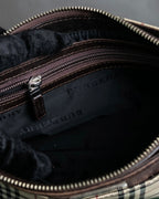 "BURBERRY" Nova check pattern leather combination shoulder bag