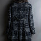 "Weekend Max Mara" Fur trimmed design collar tweed flare coat