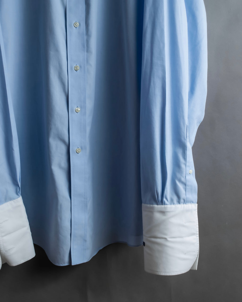 "BROOKS BROTHERS" Large cuffs design cleric oversized shirt