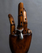 "GUCCI" Teardrop motif silver ring