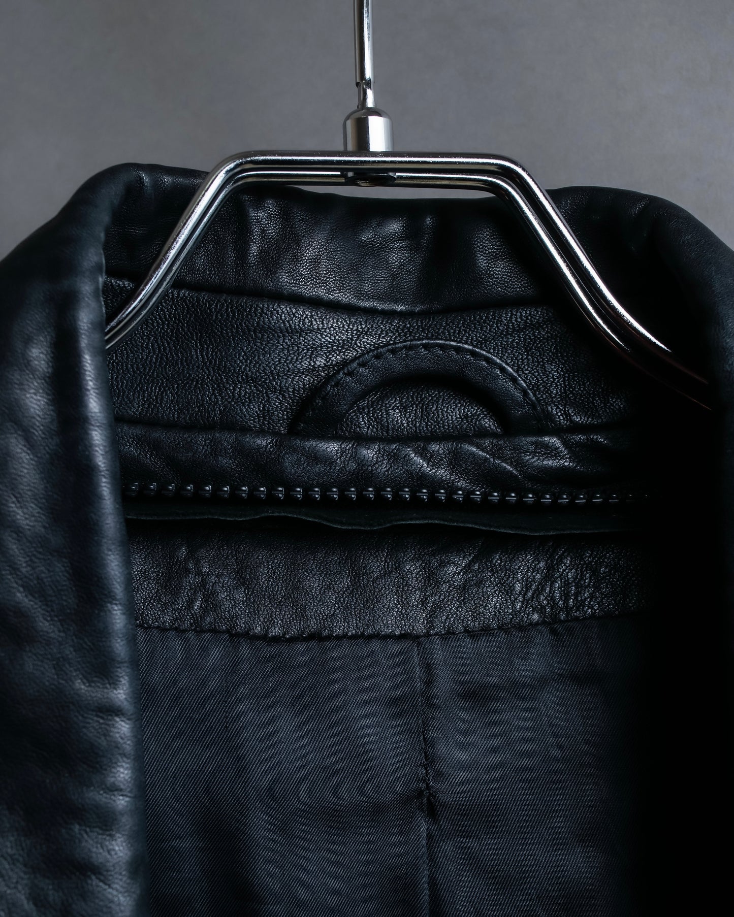 "Acne" Beautiful shape genuine leather double riders jacket