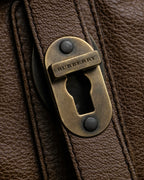 "BURBERRY" Chain design grained full grain leather shoulder bag