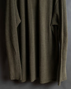 "Vintage herringbone long sleeve polo shirt"