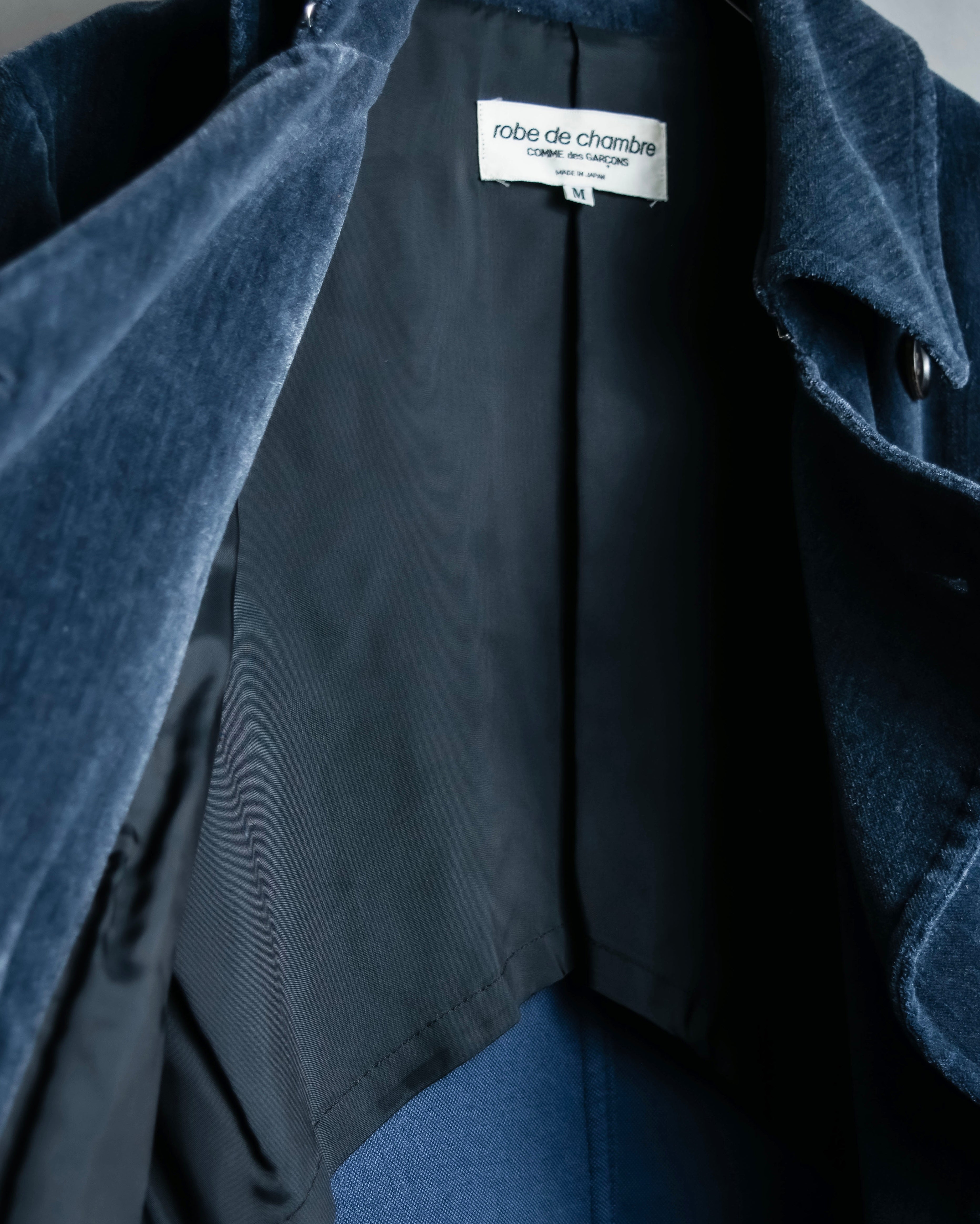 "Comme des garçons robe de chambre" Beautiful velour double half coat