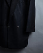 "BALENCIAGA" Chalk stripe pattern long silhouette set up