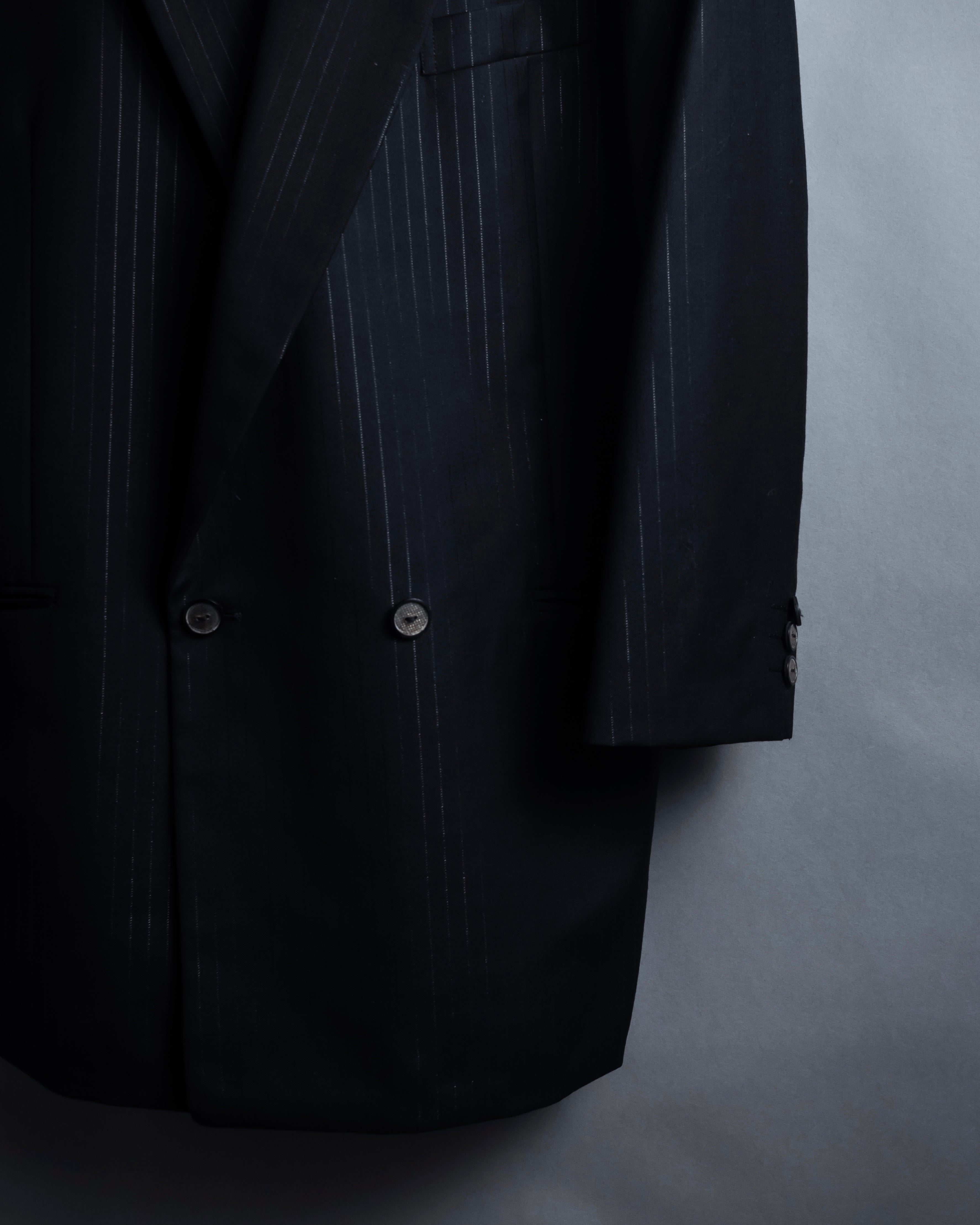 "BALENCIAGA" Chalk stripe pattern long silhouette set up