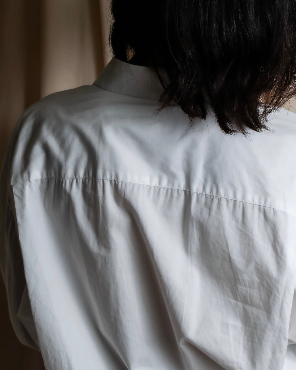 "Christian Dior" Pintuck design wide spread collar dress shirt