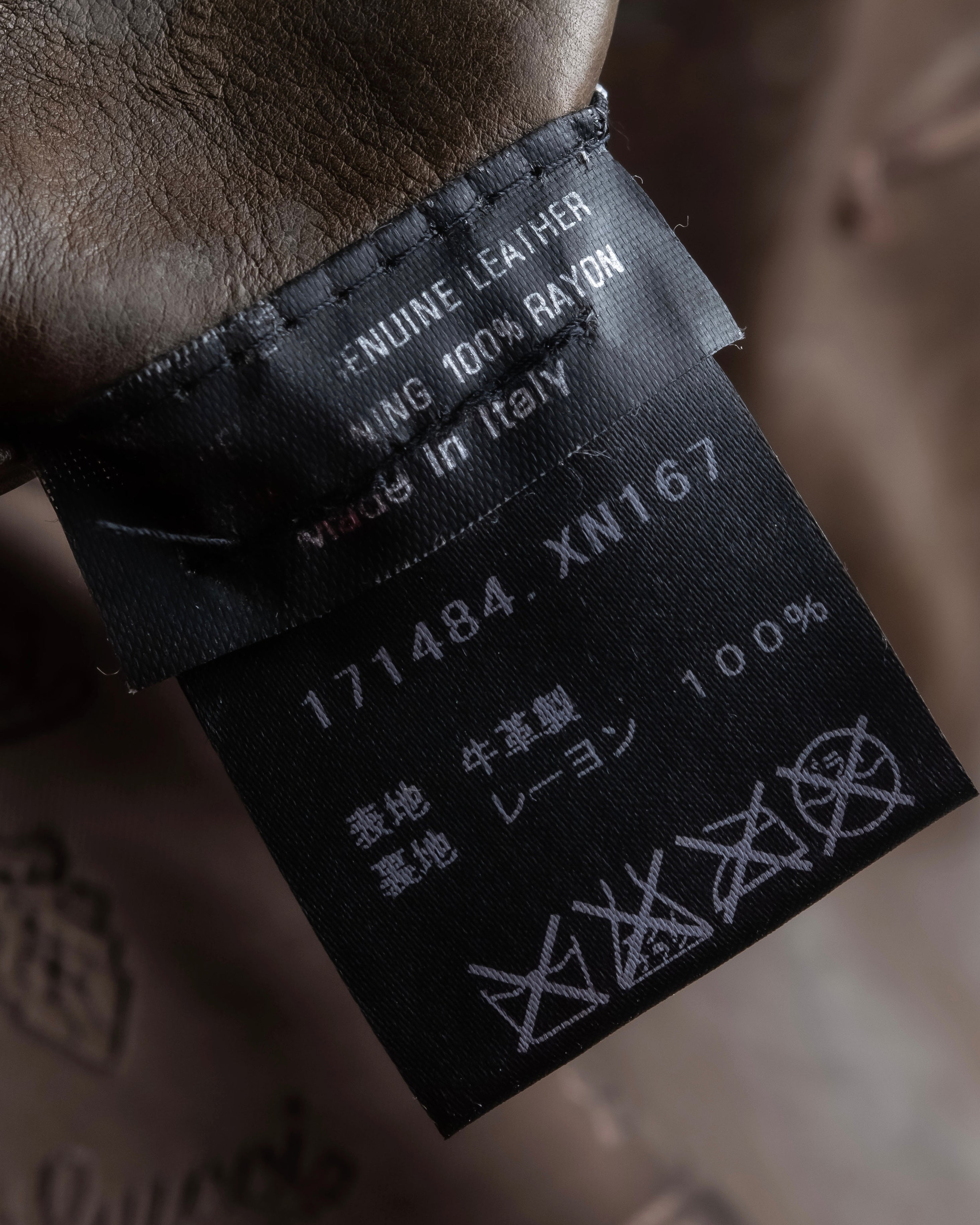 "GUCCI" Oversized calf leather tailored jacket