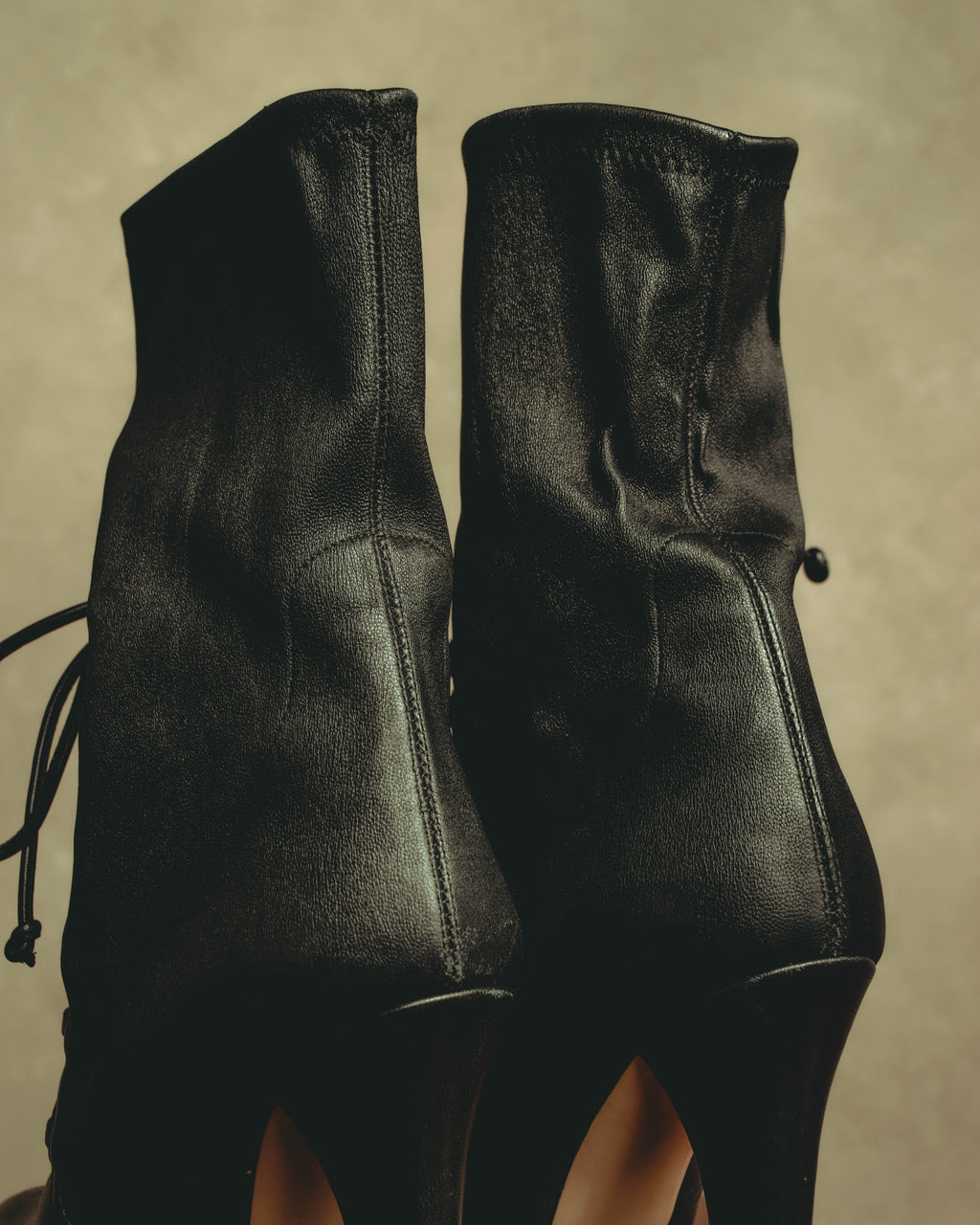 –SPECIAL– "Miu Miu" 00's–10's Sculptural platform lace up ankle boots