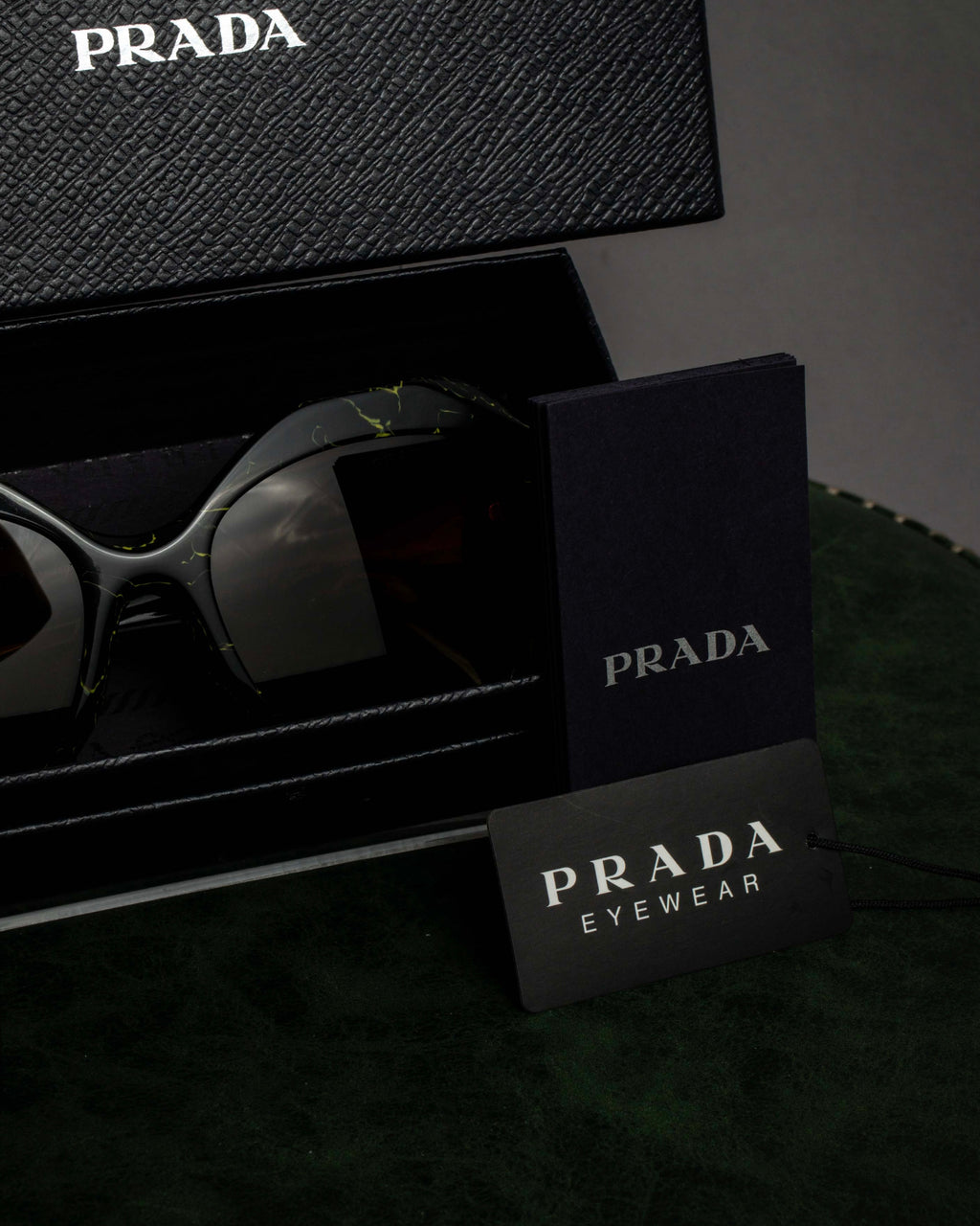 "PRADA" Yellow marble acetate sunglasses