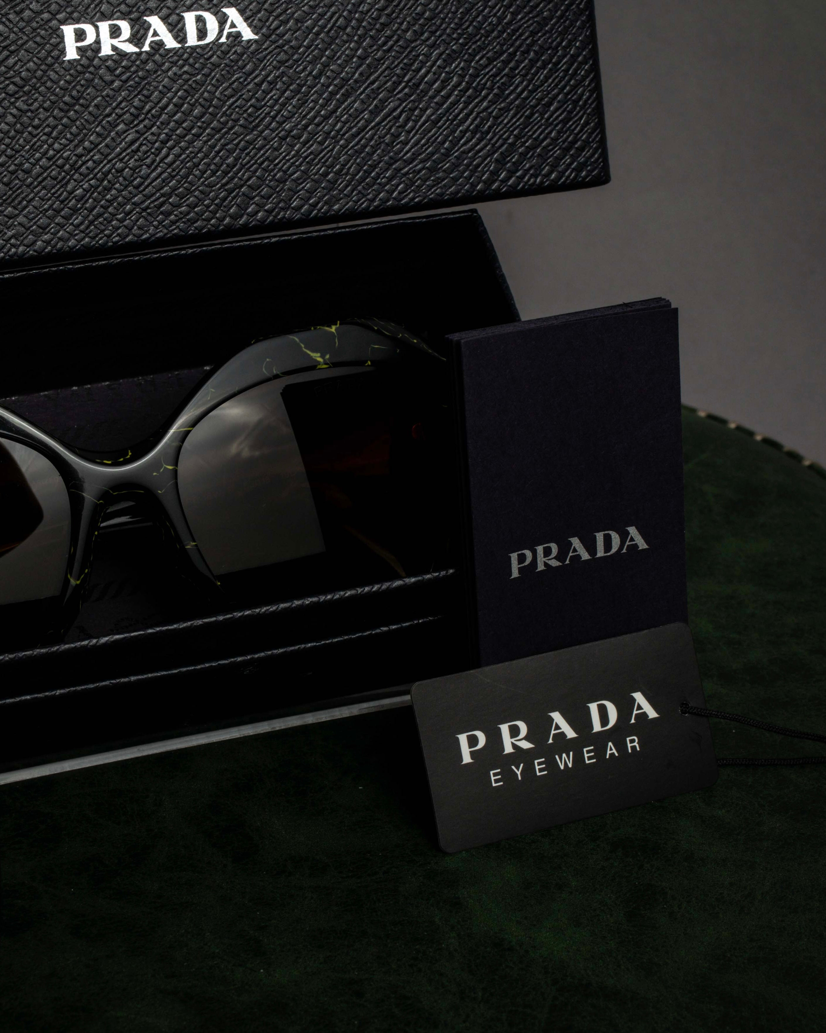 "PRADA" Yellow marble acetate sunglasses