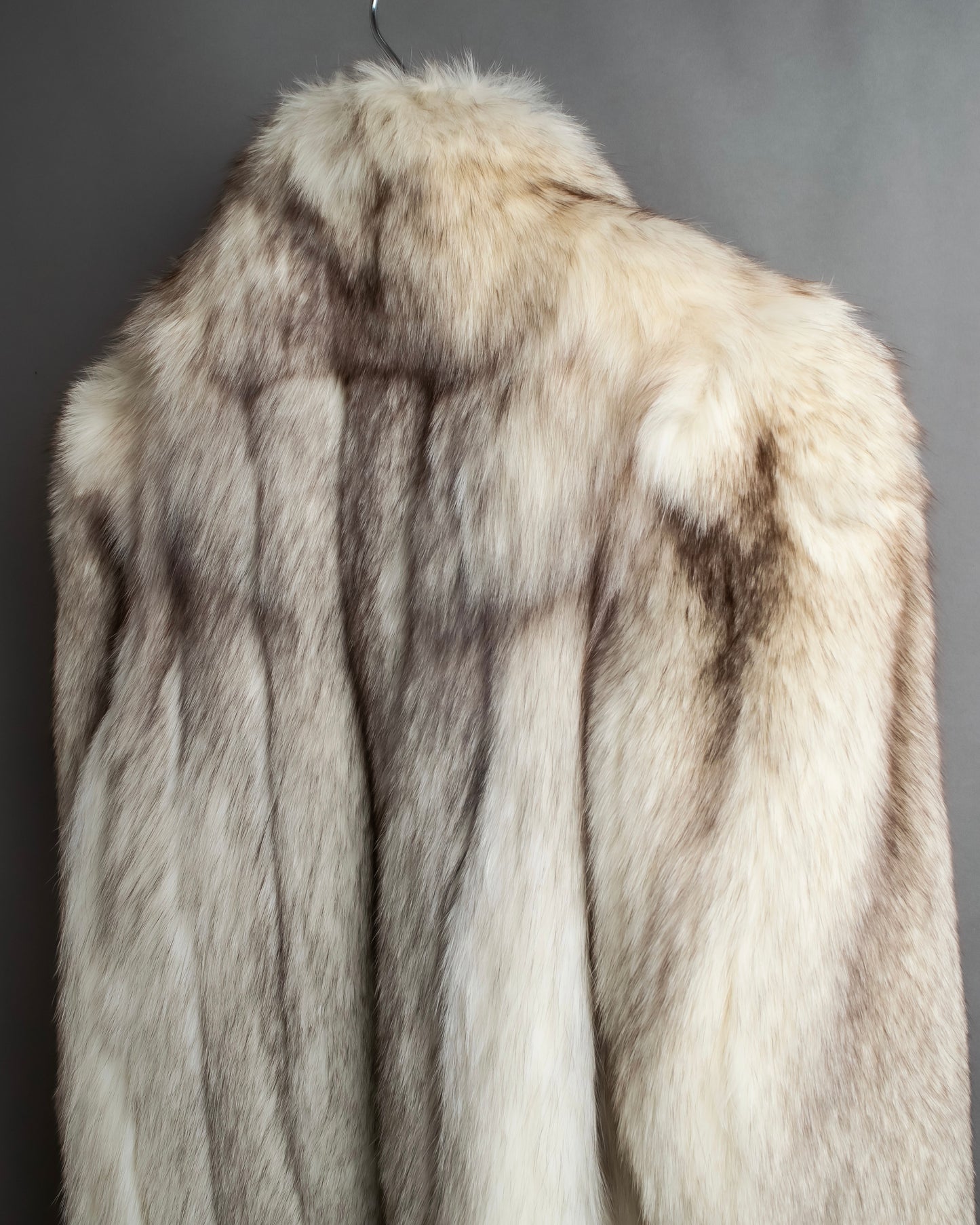 "WINDSOR" Fox fur 5 hooks gradient color jacket