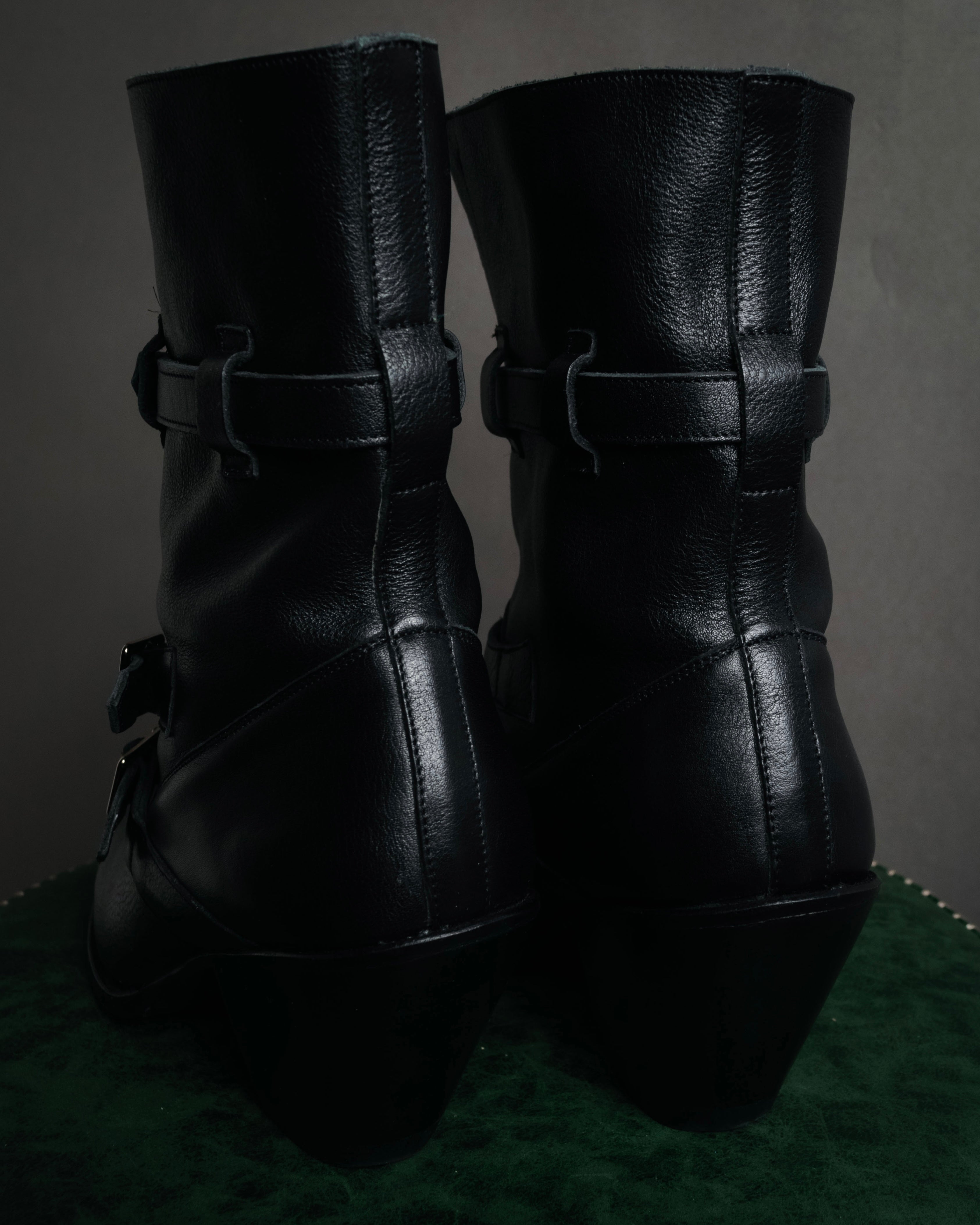 “CELINE” 19-23 Multi buckle zip biker boots