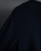 "CELINE" Hedi Slimane design compact silhouette wool knit