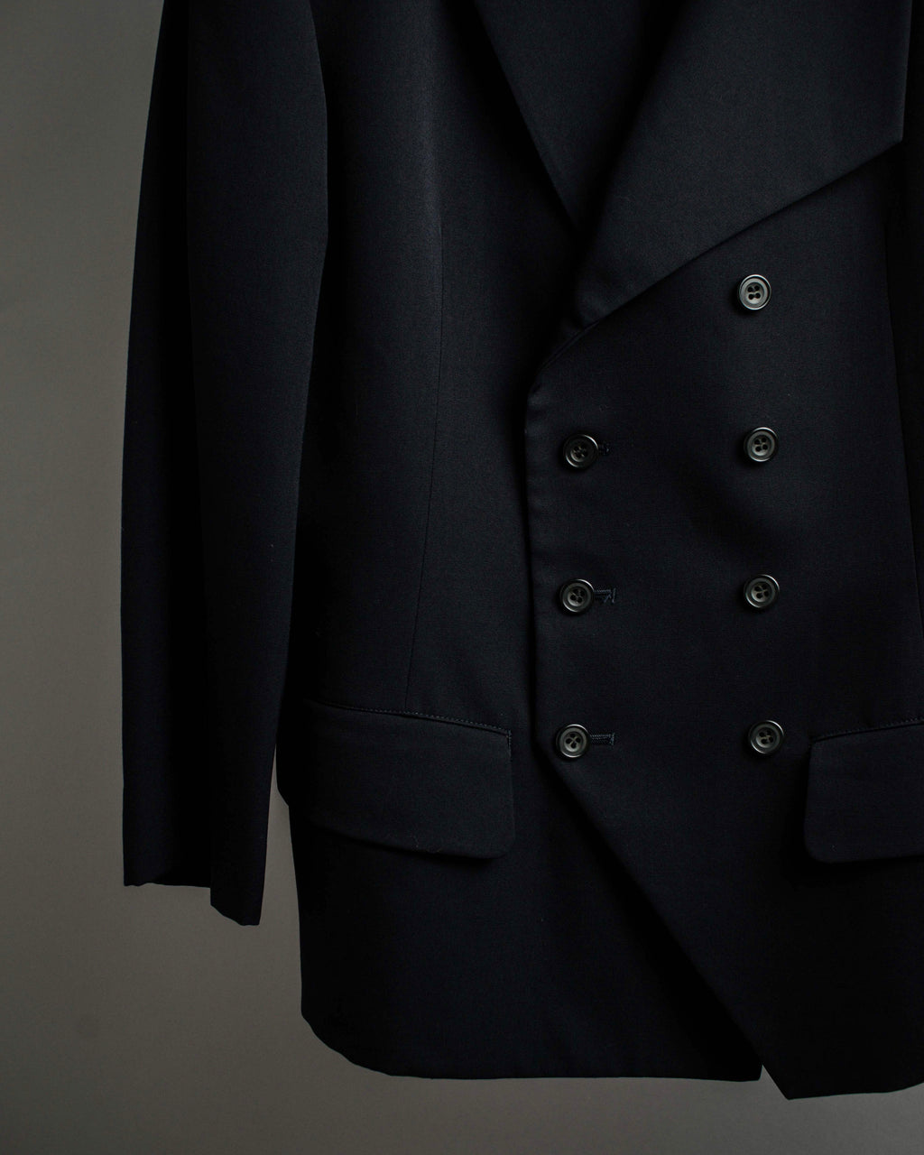 "Y's" 94AW sharp lapel cut design double-breasted jacket