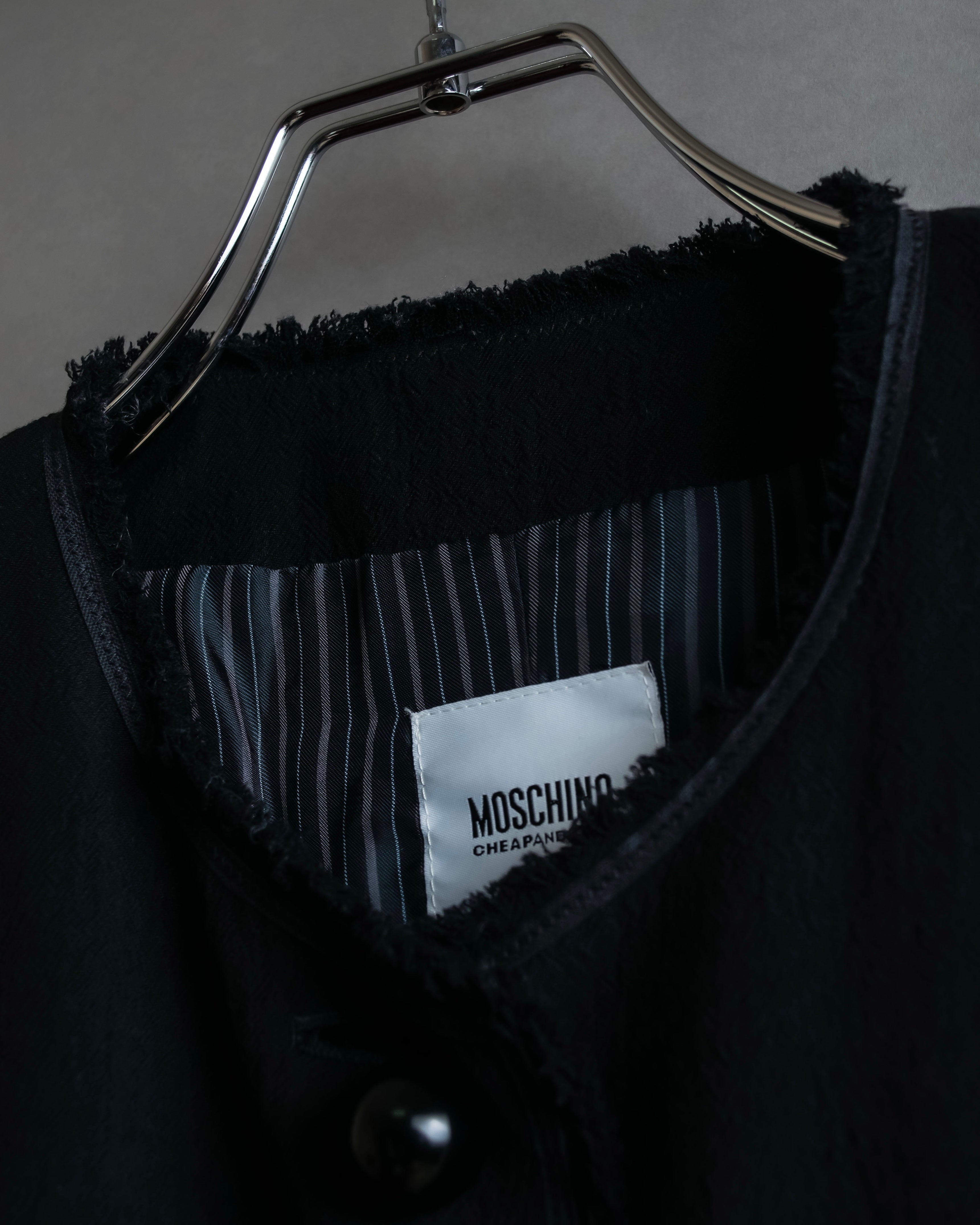 "MOSCHINO" Object sewn design tweed jacket