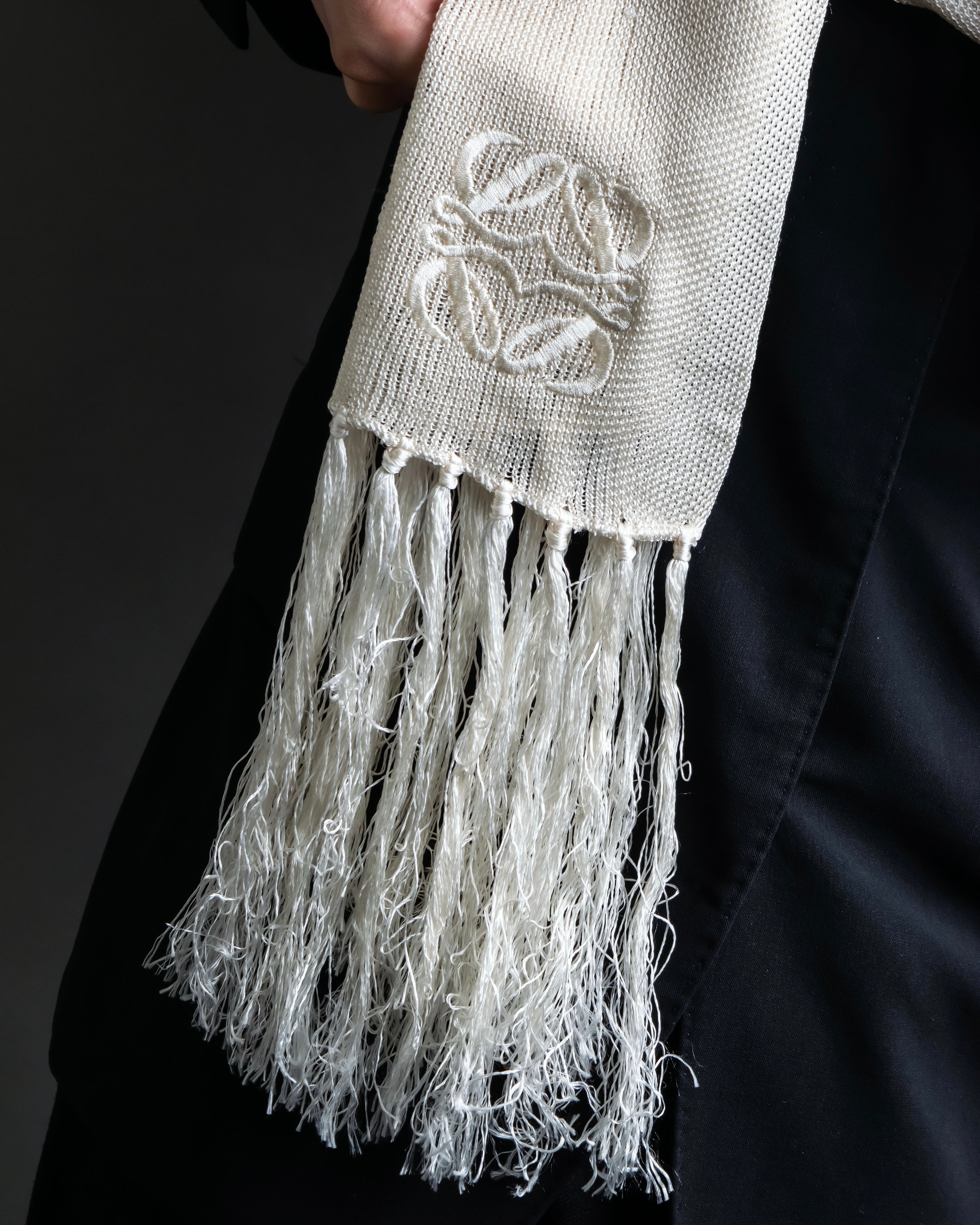 "LOEWE" Shiny silk anagram logo stole