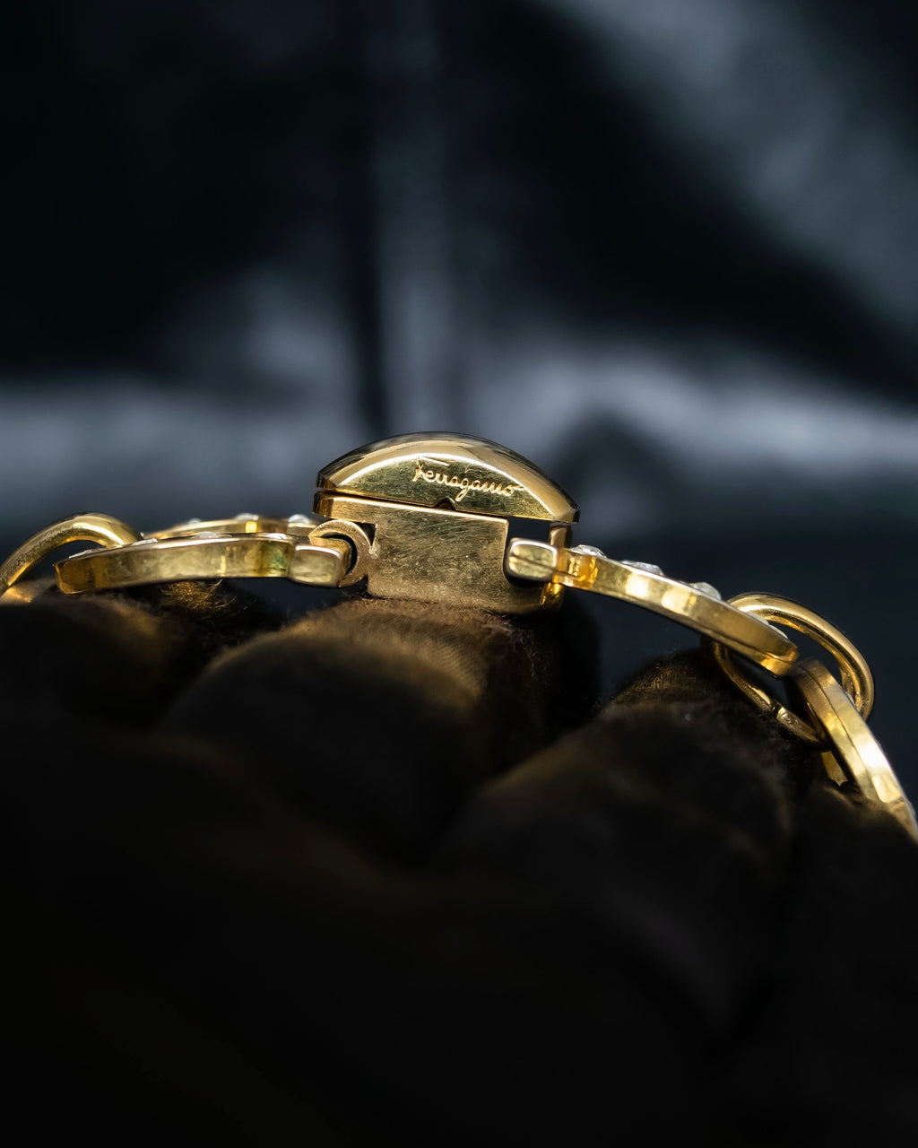 Salvatore Ferragamo Big Gancini gold chain bracelet