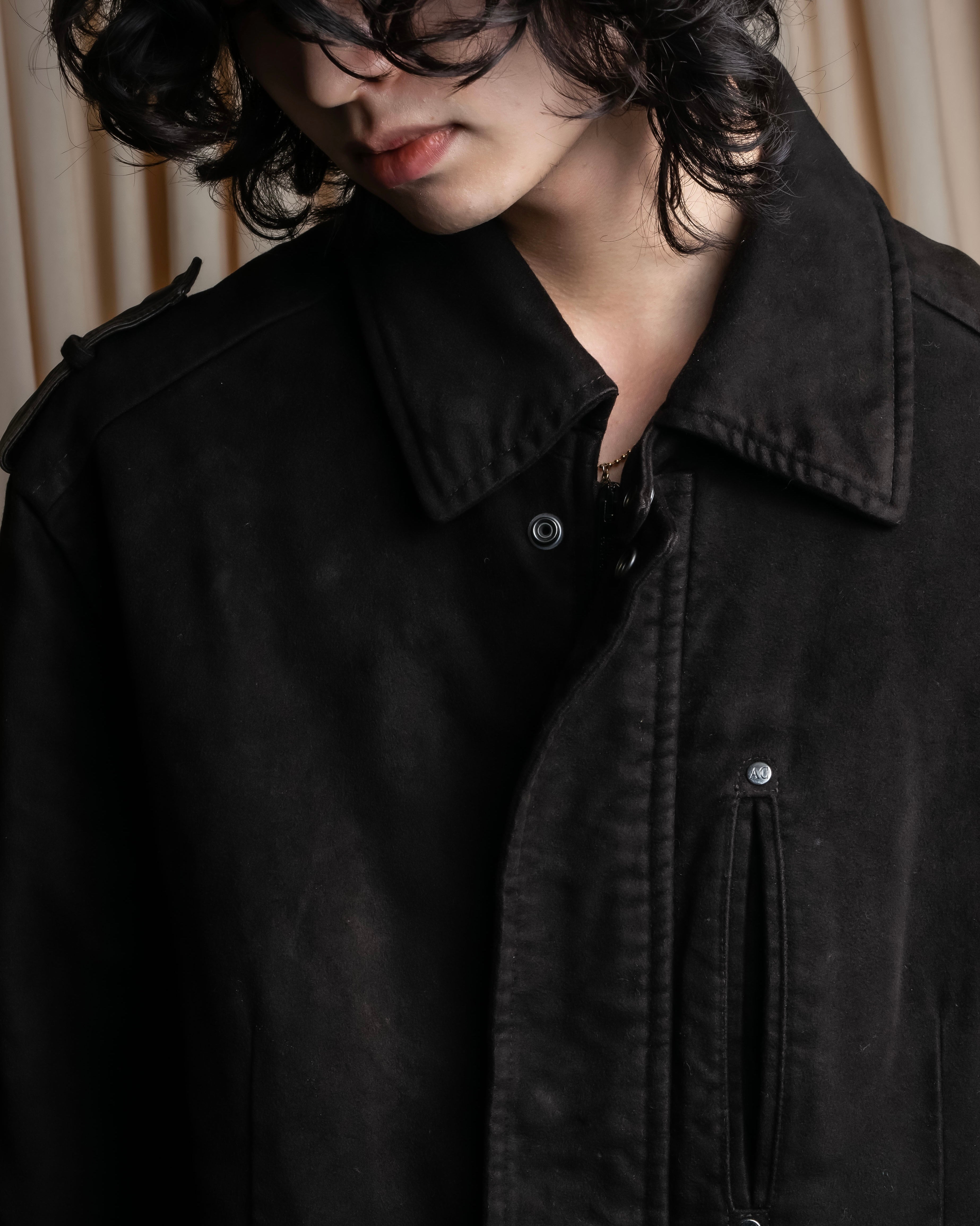 "ARMANI COLLEZIONI" Military detail elbow patch zip-up jacket