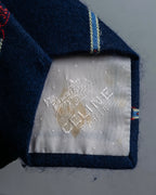 "CELINE" Chain stripe pattern silk necktie