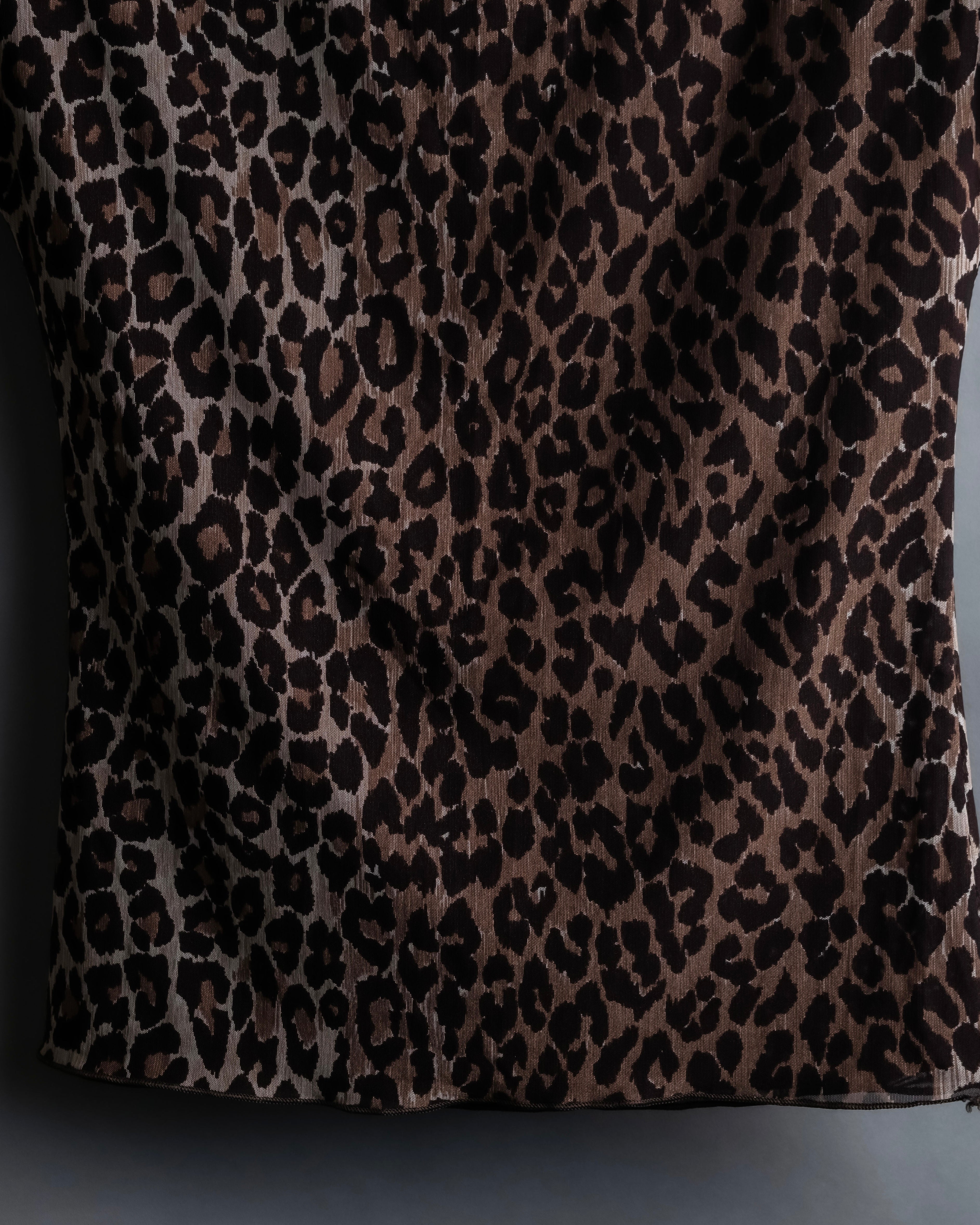 "DOLCE & GABBANA" Leopard print short cut and sew