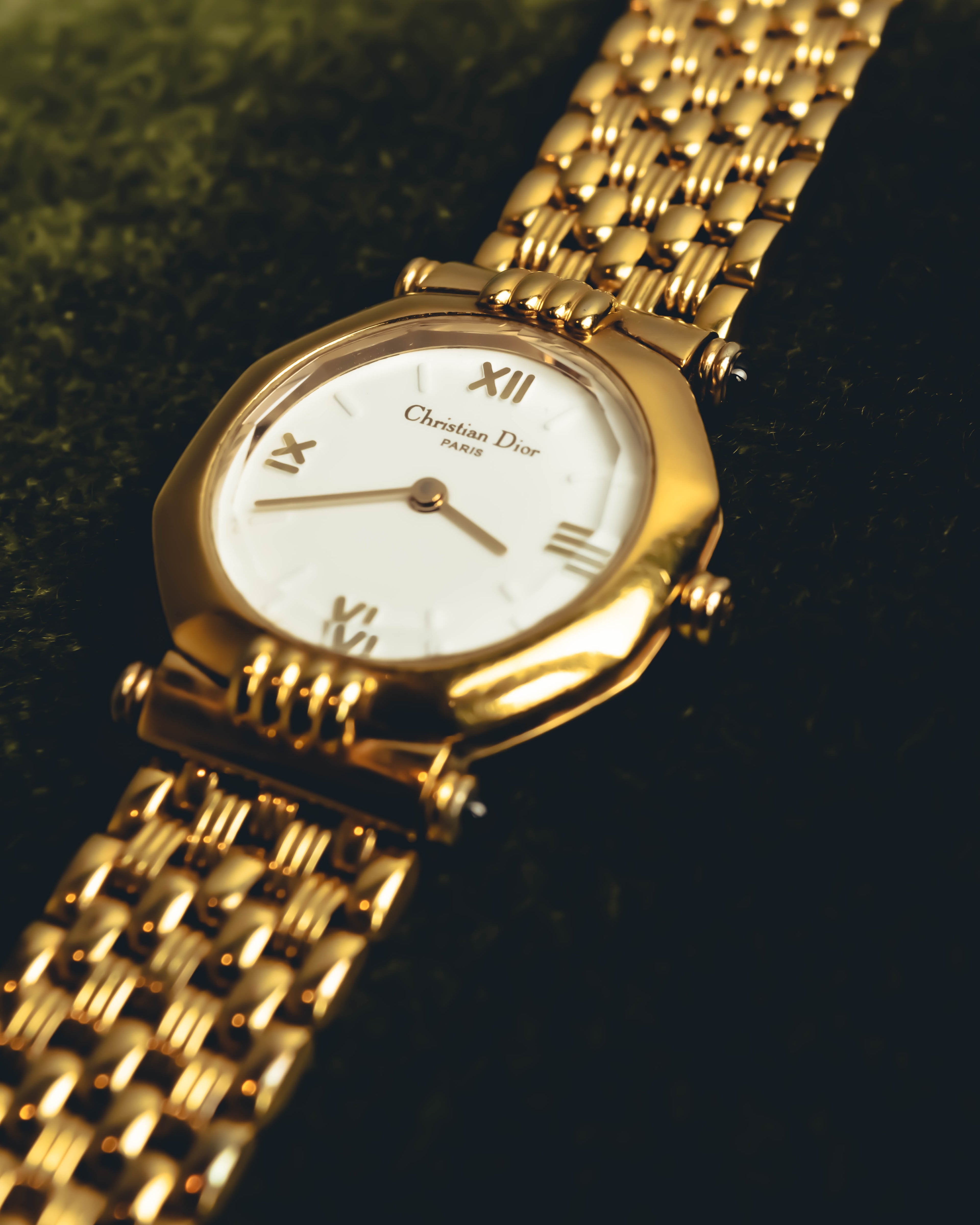 "Christian Dior" 80's-90's Gold plated wristwatch