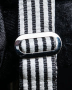 "LOUIS VUITTON" Black＆white color striped bow tie
