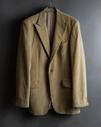 "Vintage brushed peak lapel 1 button tailored jacket"